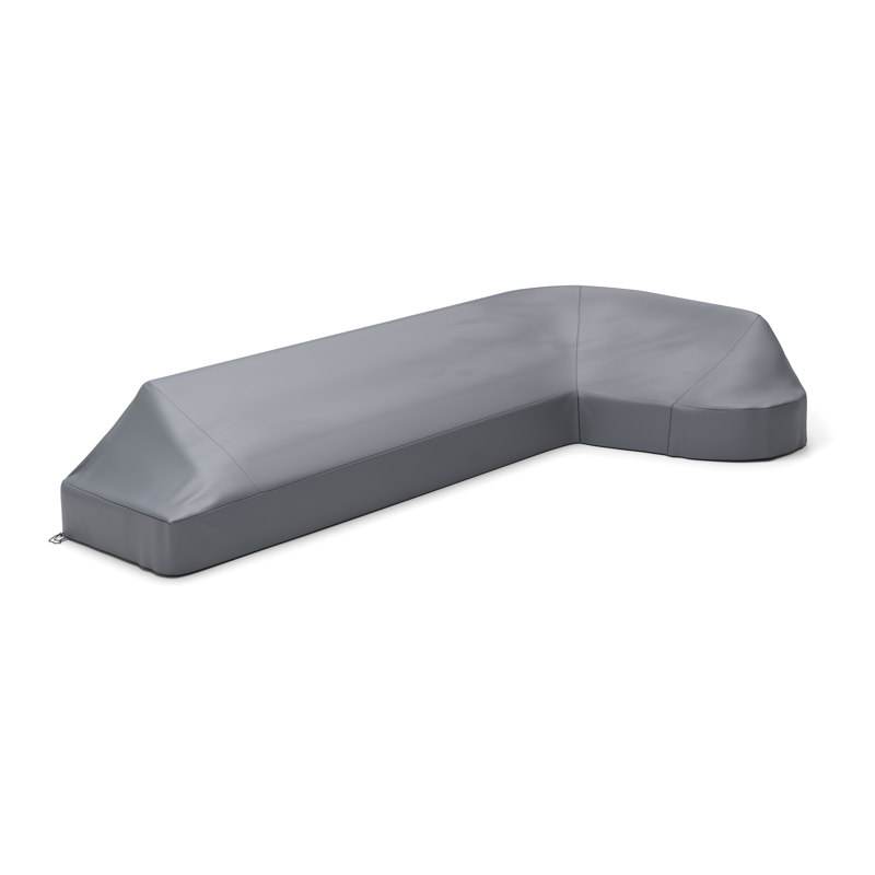 Donato beschermhoes lounge chaise longue links + 3-zit - L1: 413 cm x L2: 204 cm x B: 97 cm x H: 68 cm