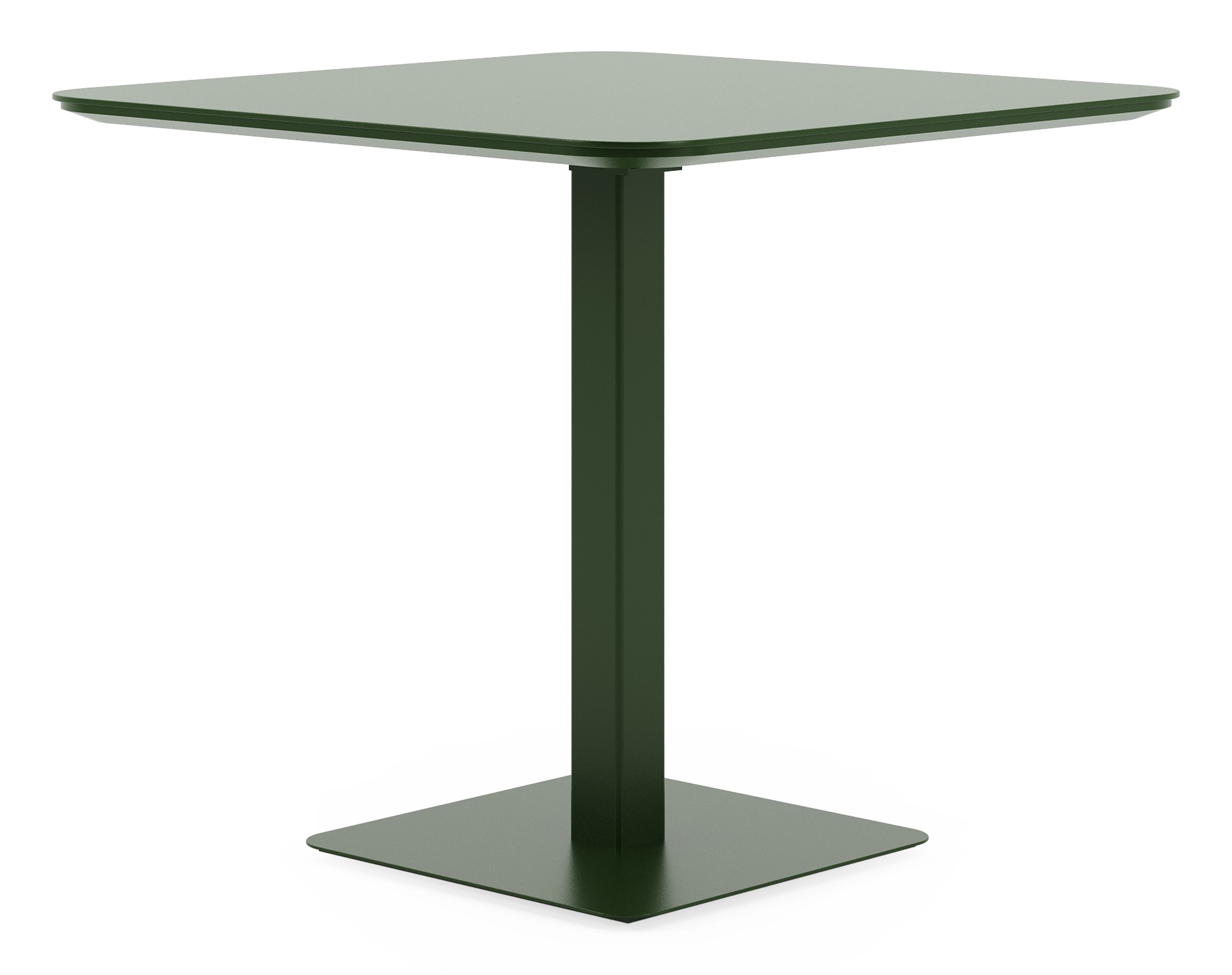 Table de jardin Fano inclinable en aluminium vert - Lg. 80 x Lrg. 80 x Haut. 73 cm