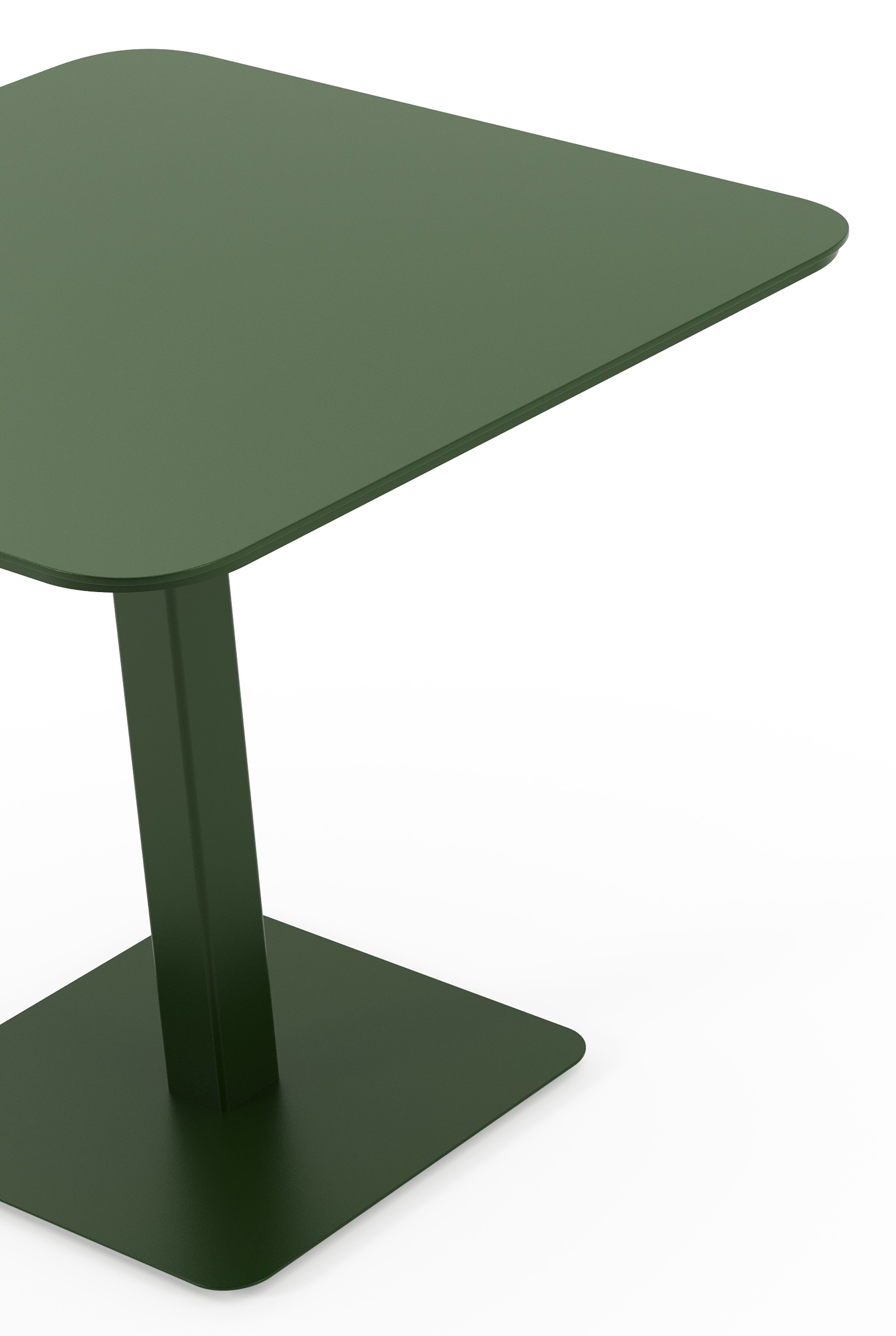 Table de jardin Fano inclinable en aluminium vert - Lg. 80 x Lrg. 80 x Haut. 73 cm
