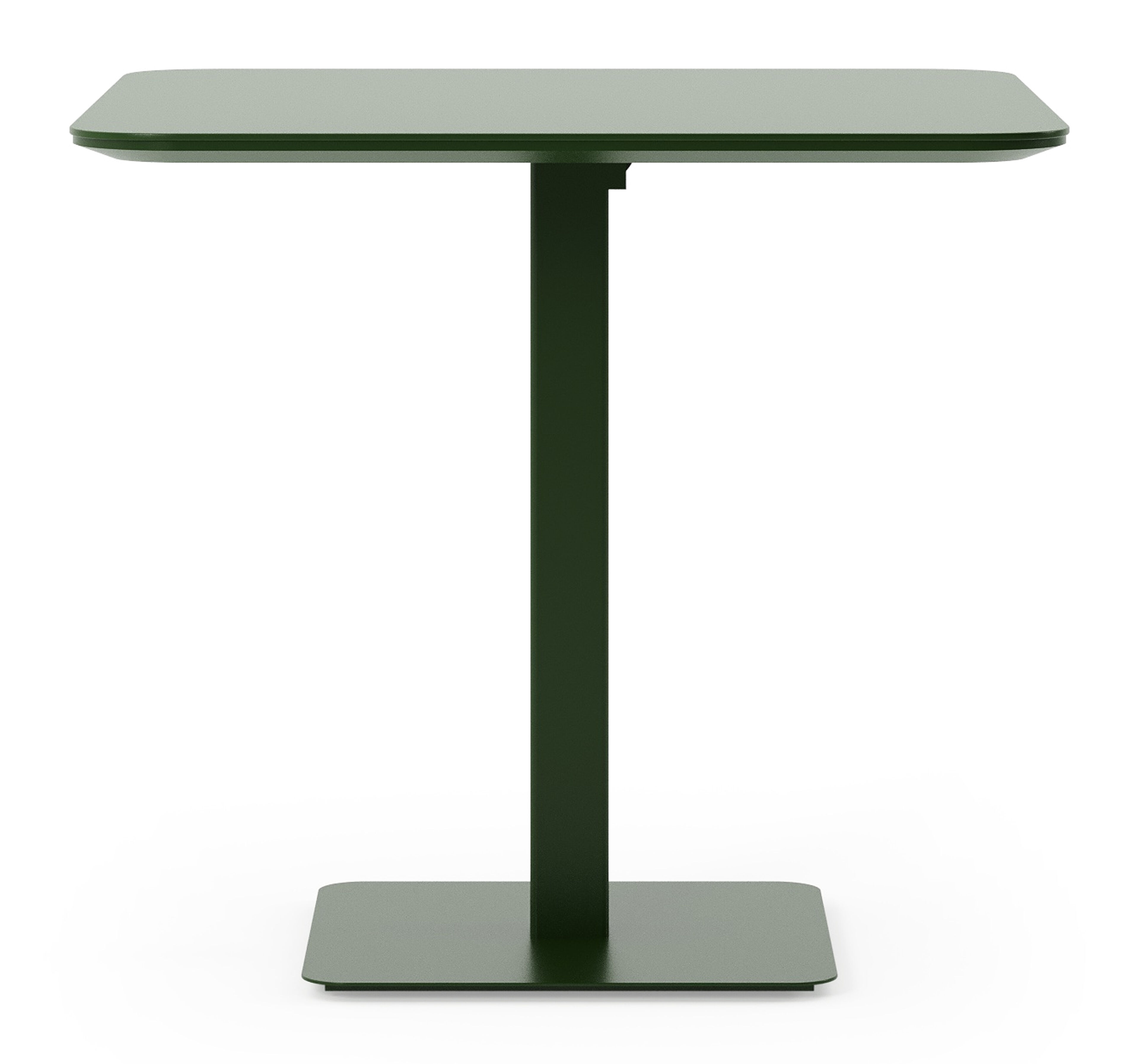 Table de jardin Fano inclinable en aluminium vert - Lg. 80 x Lrg. 80 x Haut. 73 cm