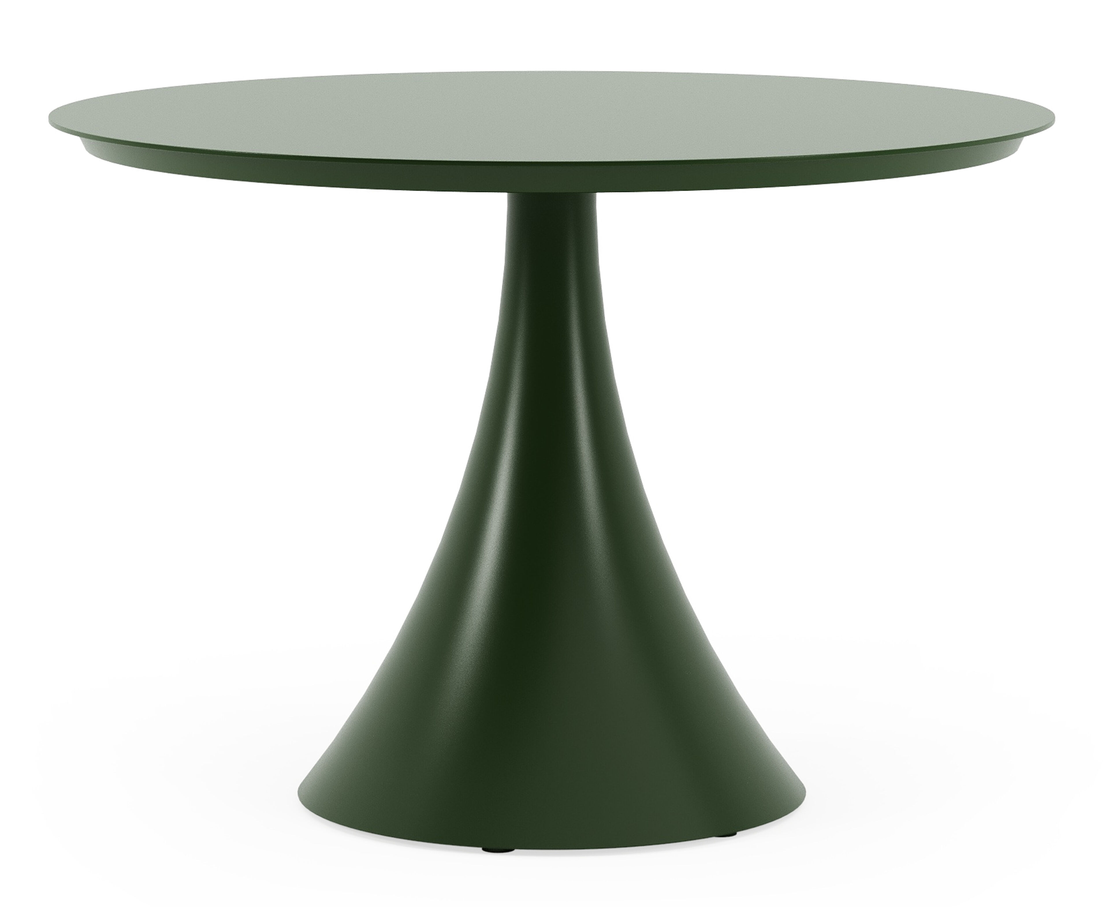 Table de jardin Fano en aluminium vert - Diam. 110 x Haut. 75 cm
