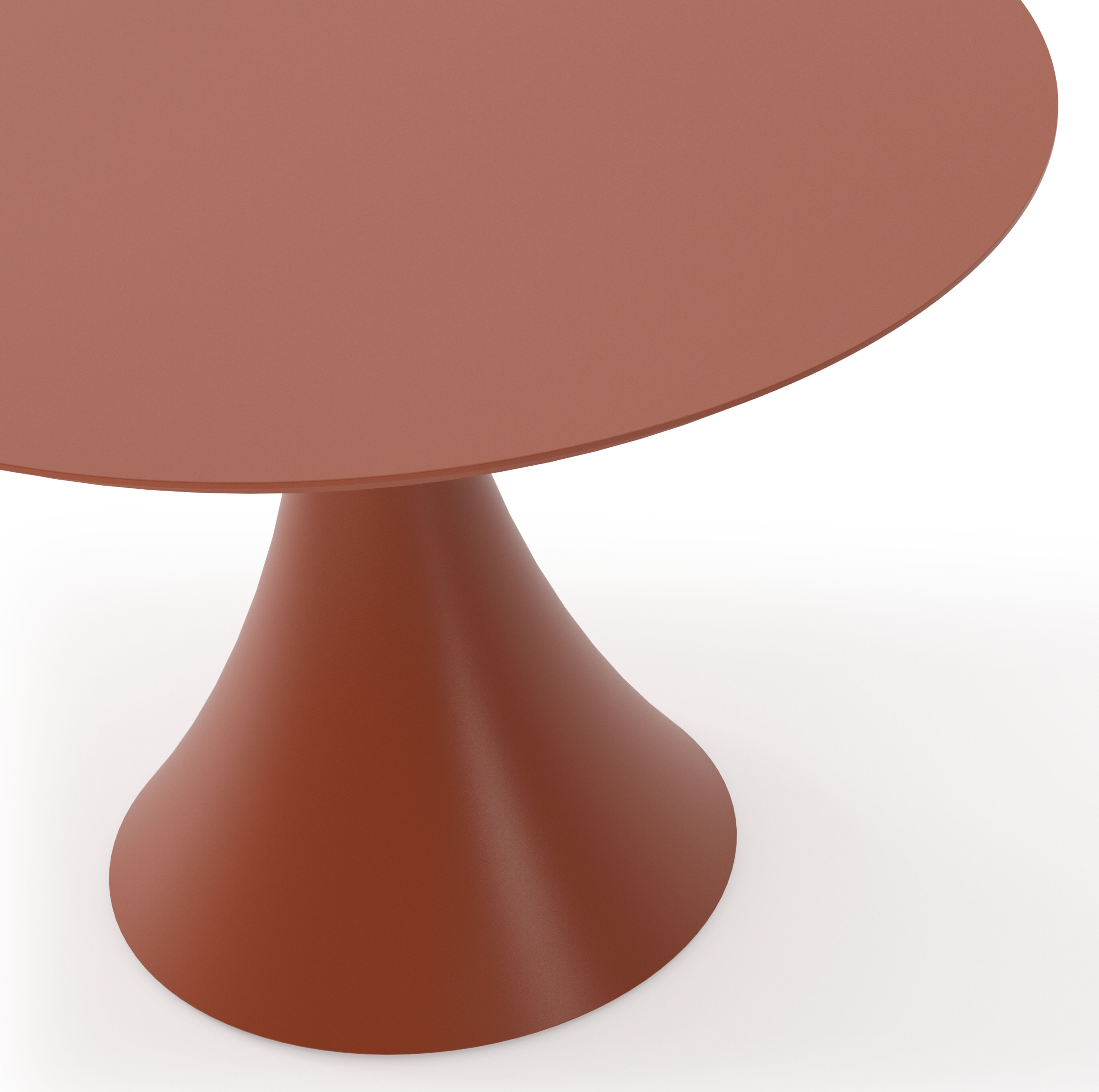 Fano tuintafel in roestbruin aluminium - Dia. 110 x H 75 cm