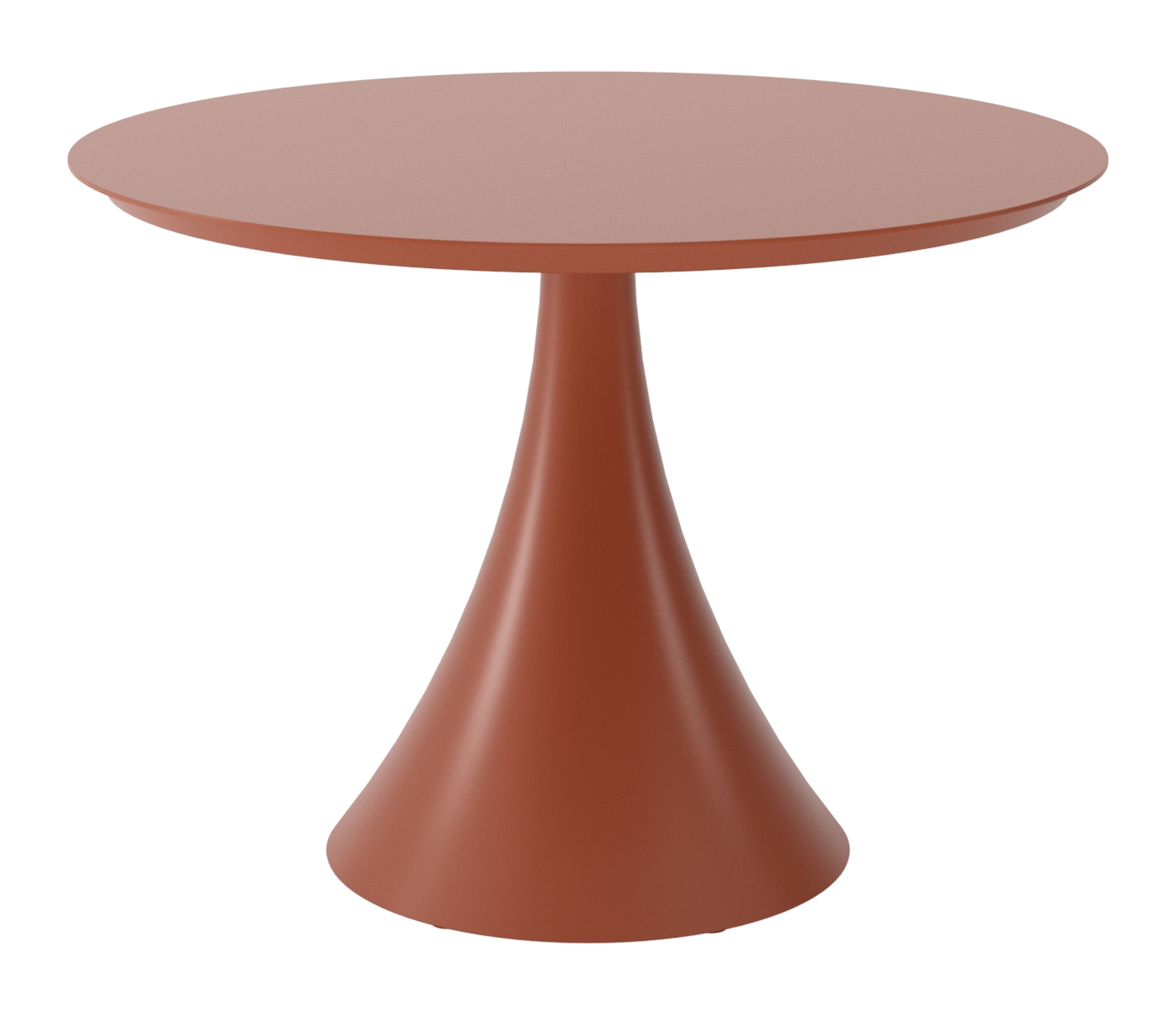 Fano tuintafel in roestbruin aluminium - Dia. 110 x H 75 cm
