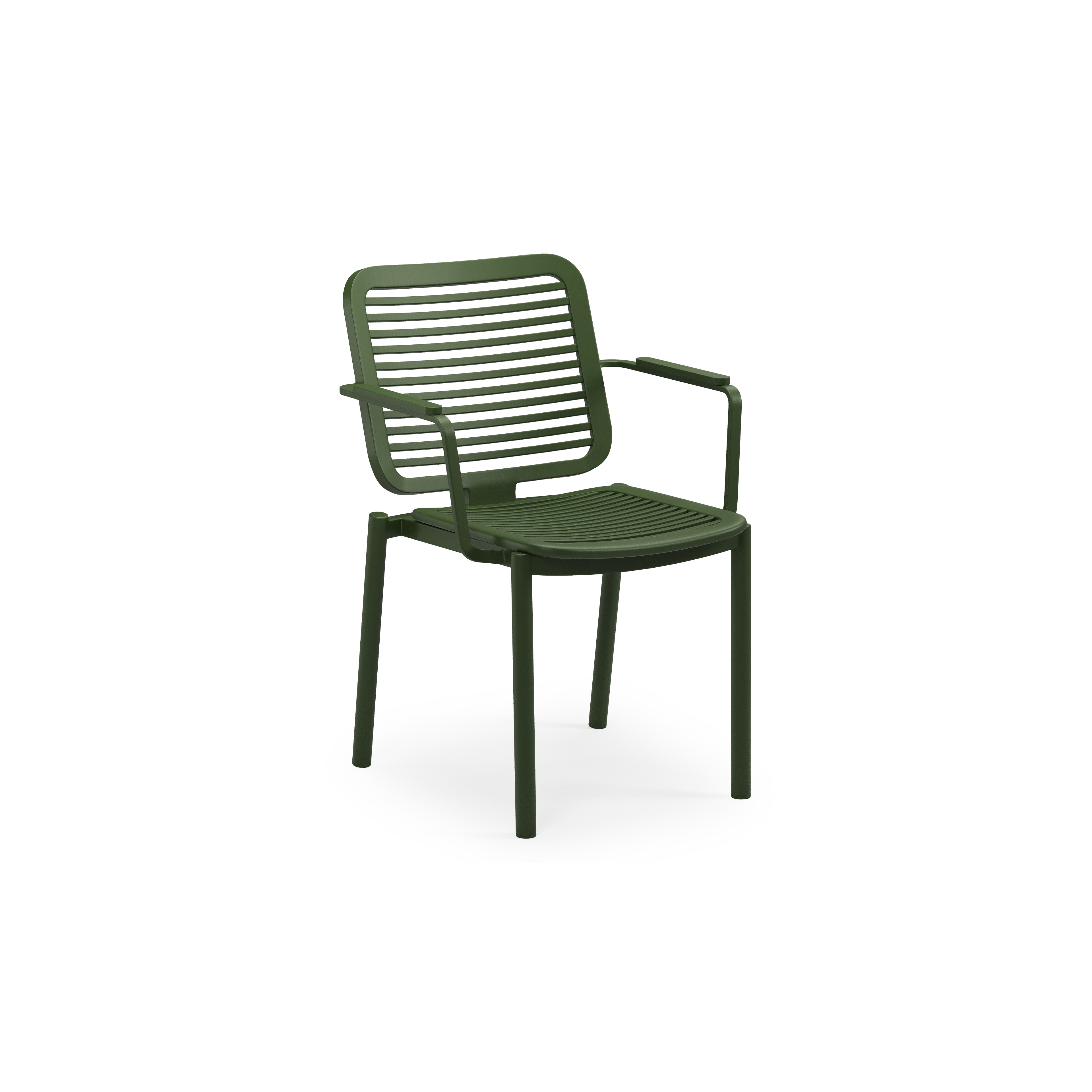 Fano stapelbare tuinstoel in groen aluminium