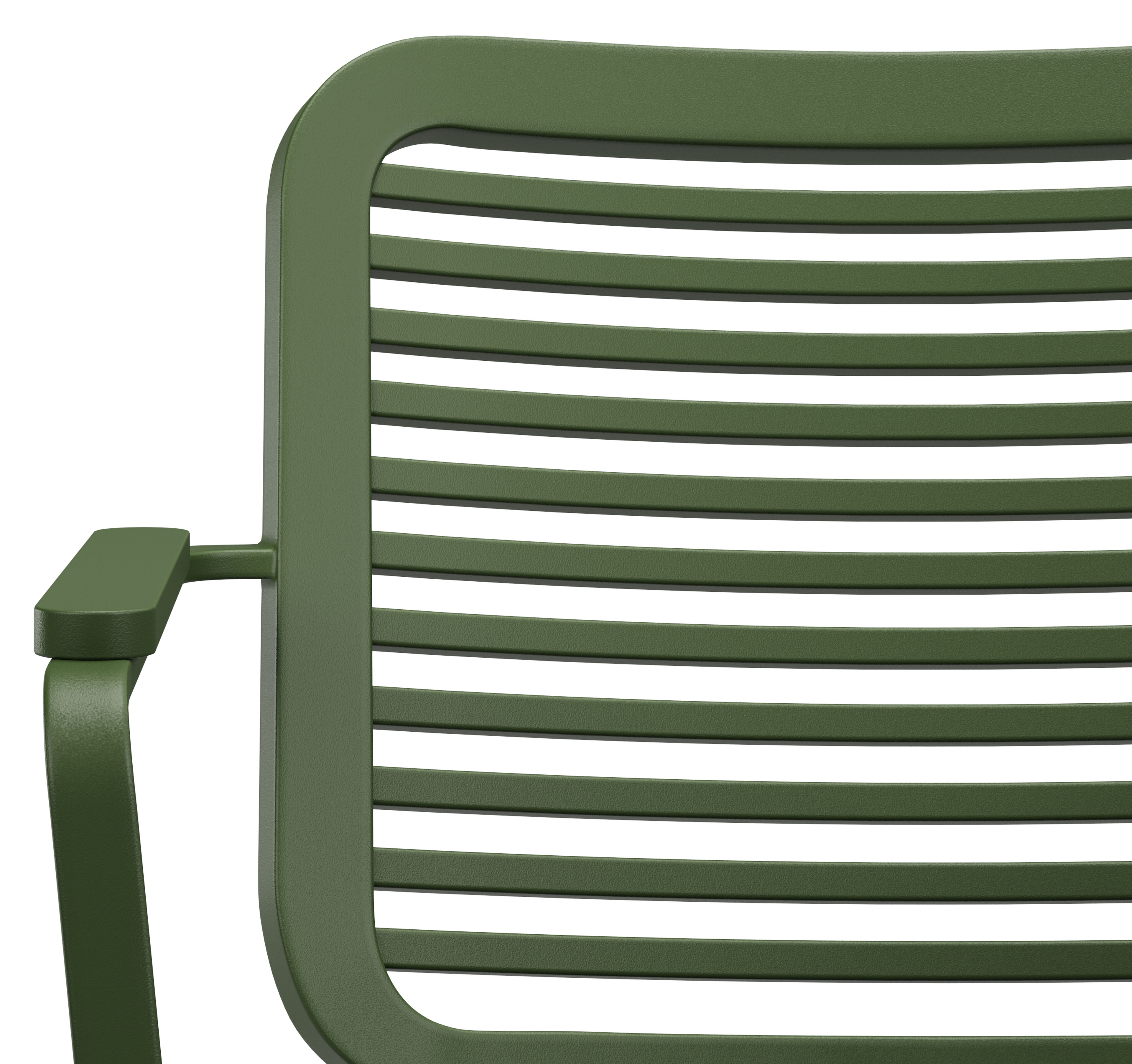 Fano stapelbare tuinstoel in groen aluminium