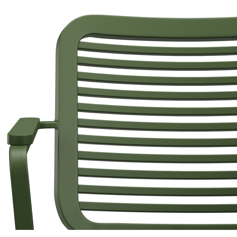 Chaise de jardin empilable Fano en aluminium vert