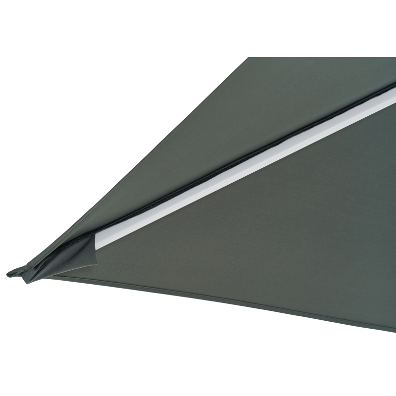 Avola zweefparasol met tiltfunctie in wit aluminium met grijs weather+ softtouch parasoldoek - L1 200 x L2 300 cm (zonder voet)