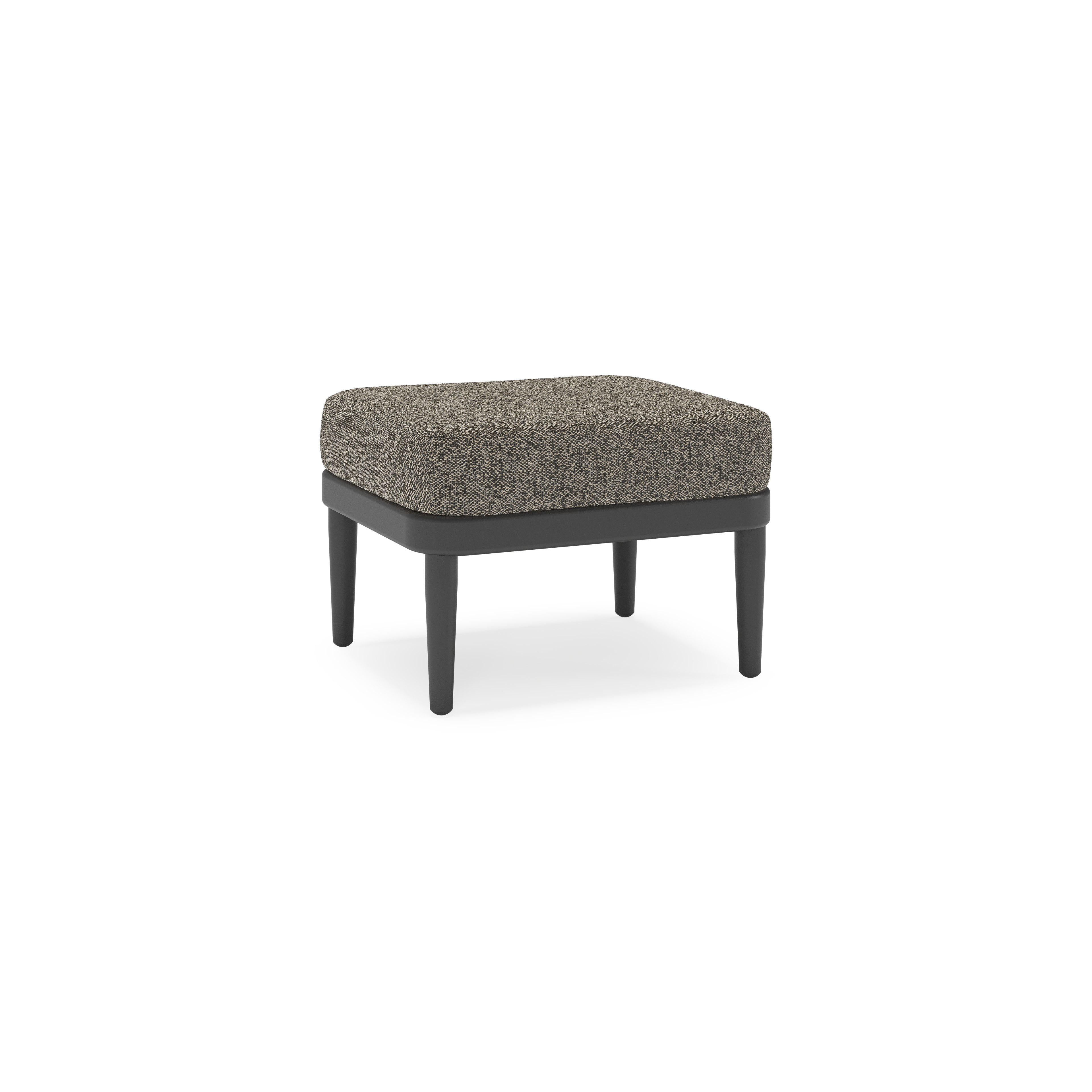 Pouf Orso en aluminium noir et coussins en all weather cosytica Marbella Tunder
