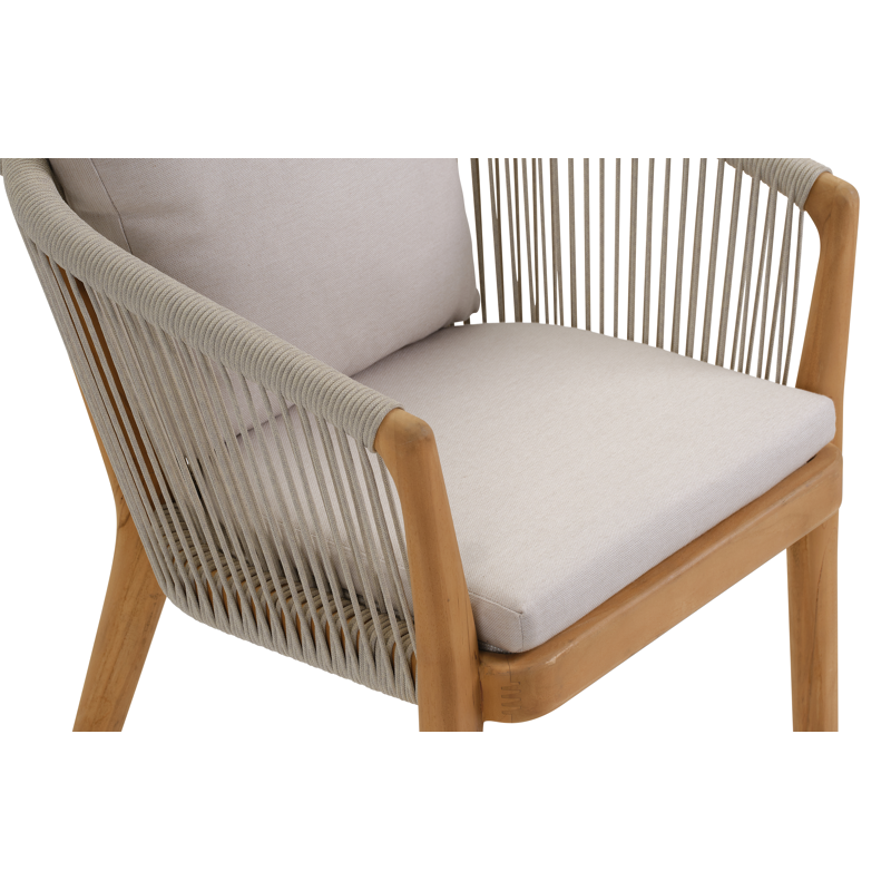 Orso luxe stoelkussen (zit en rug) (luxe) in all weather sunbrella® luxe natte linen chalk