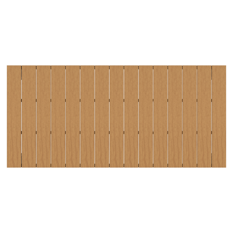 Calzo tuintafel rechthoekig in zwart aluminium en polywood - L 220 x B 100 x H 74 cm
