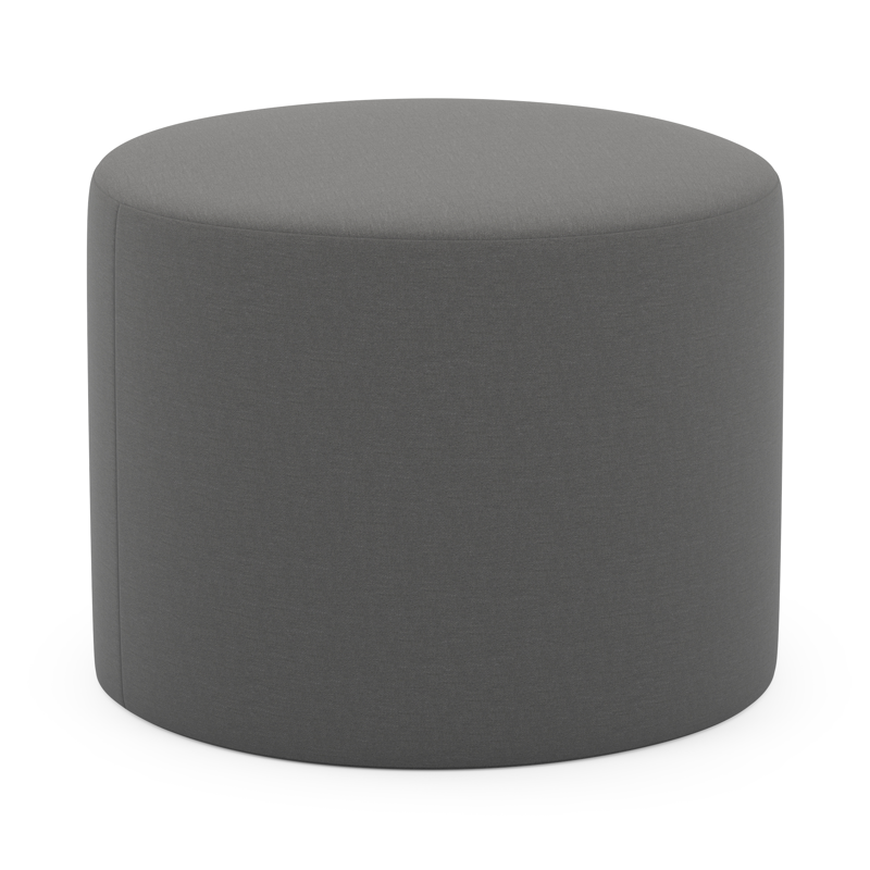 Pouf Masso arrondis en natte charcoal chine All weather sunbrella® luxe - Diam. 55 x Haut. 40 cm