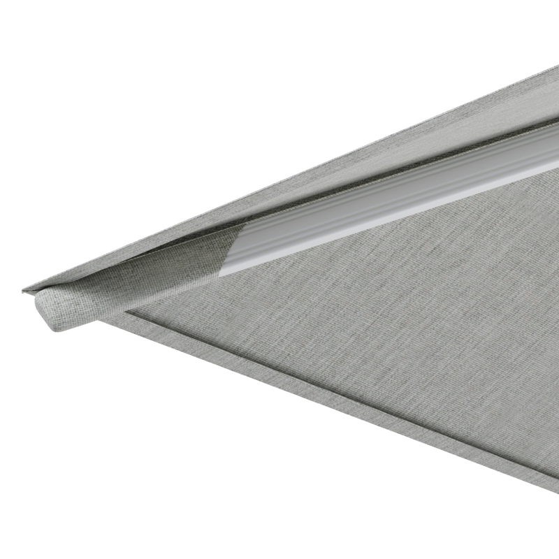 Rufina zweefparasol met tiltfunctie in wit aluminium met grijs sunbrella® premium parasoldoek - L1 300 x L2 300 cm (zonder voet)
