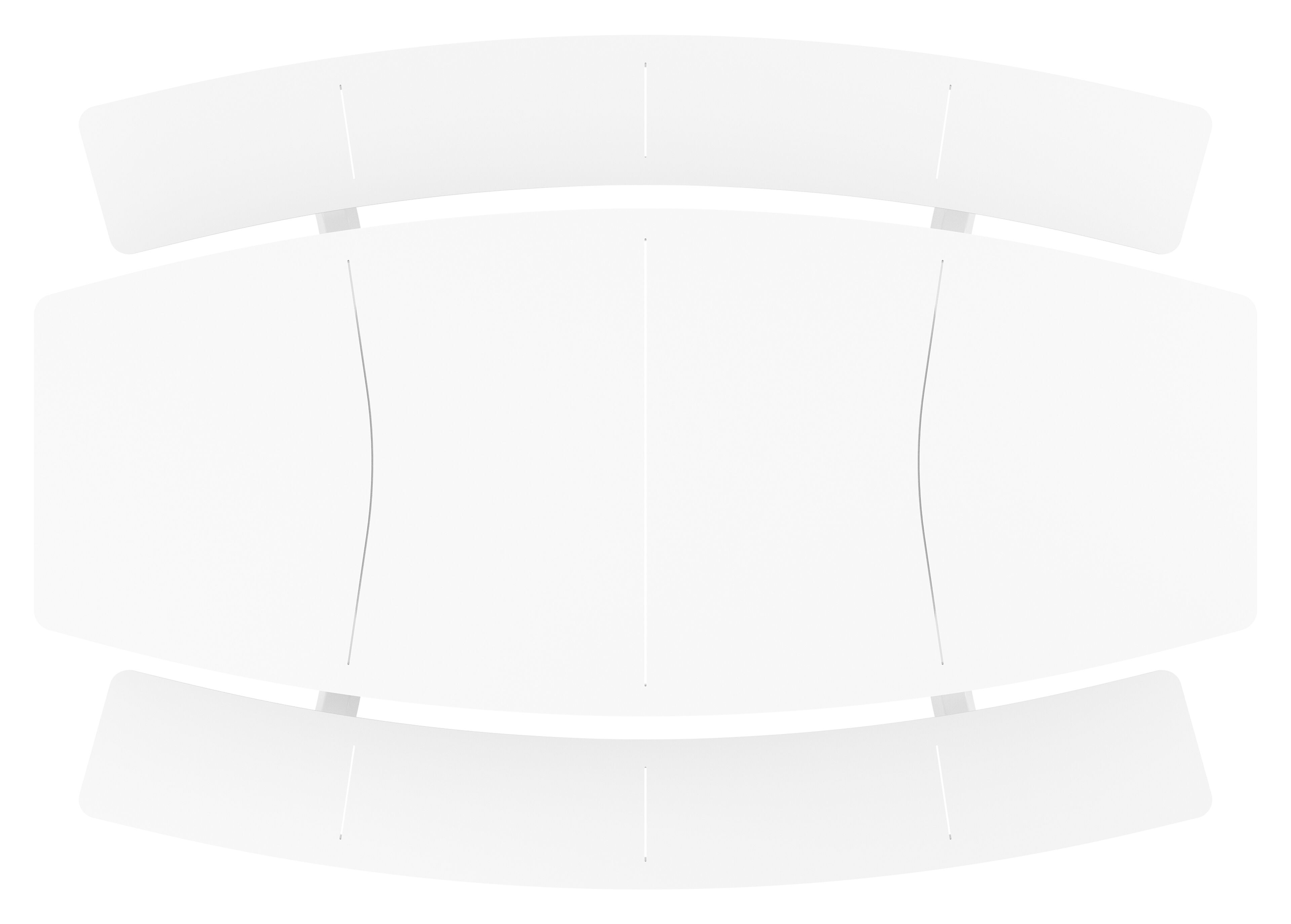 Table de pique-nique Forno forme de bateau en aluminium blanc - Lg. 240 x Lrg. 181 x Haut. 72 cm