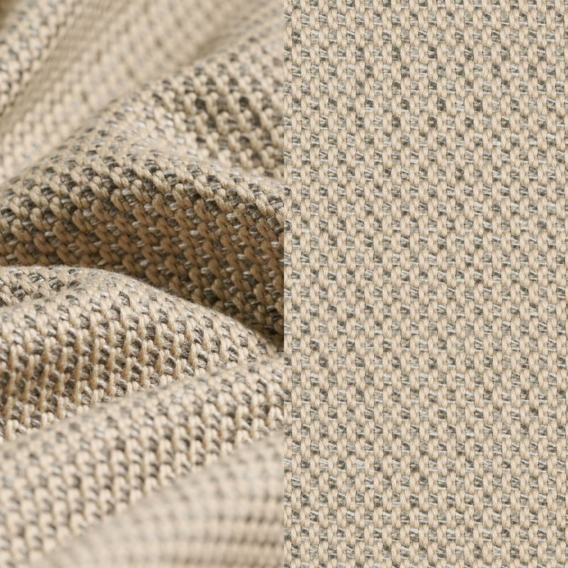 Masso poef in lopi sand all weather sunbrella® luxe - B 90 x D 90 x H 35 cm
