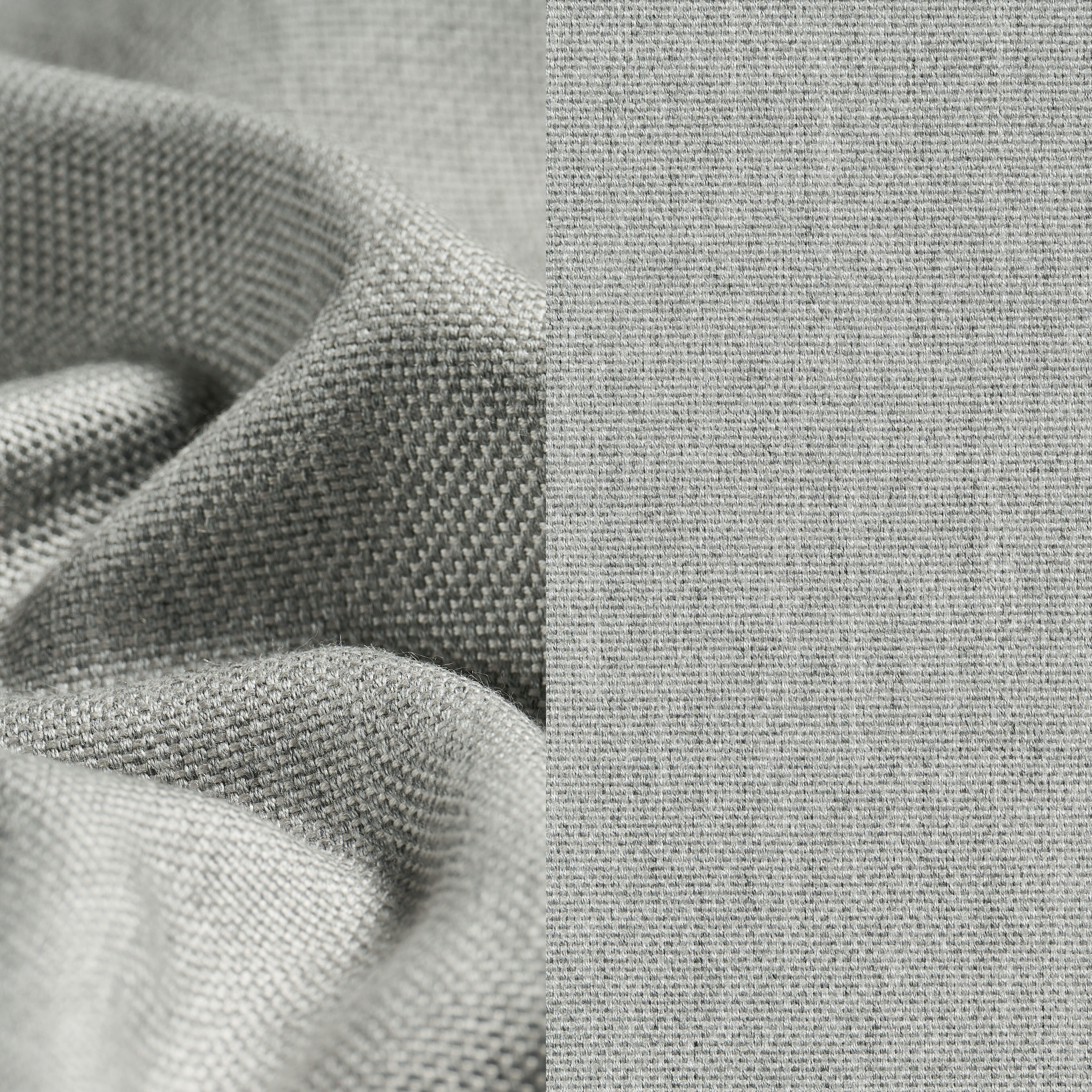 Pouf Masso arrondis en natte grey chine All weather sunbrella® luxe - Diam. 55 x Haut. 40 cm