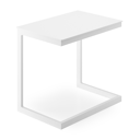 Servio XL bijzettafel in wit aluminium - L 65 x B 45 x H 60 cm