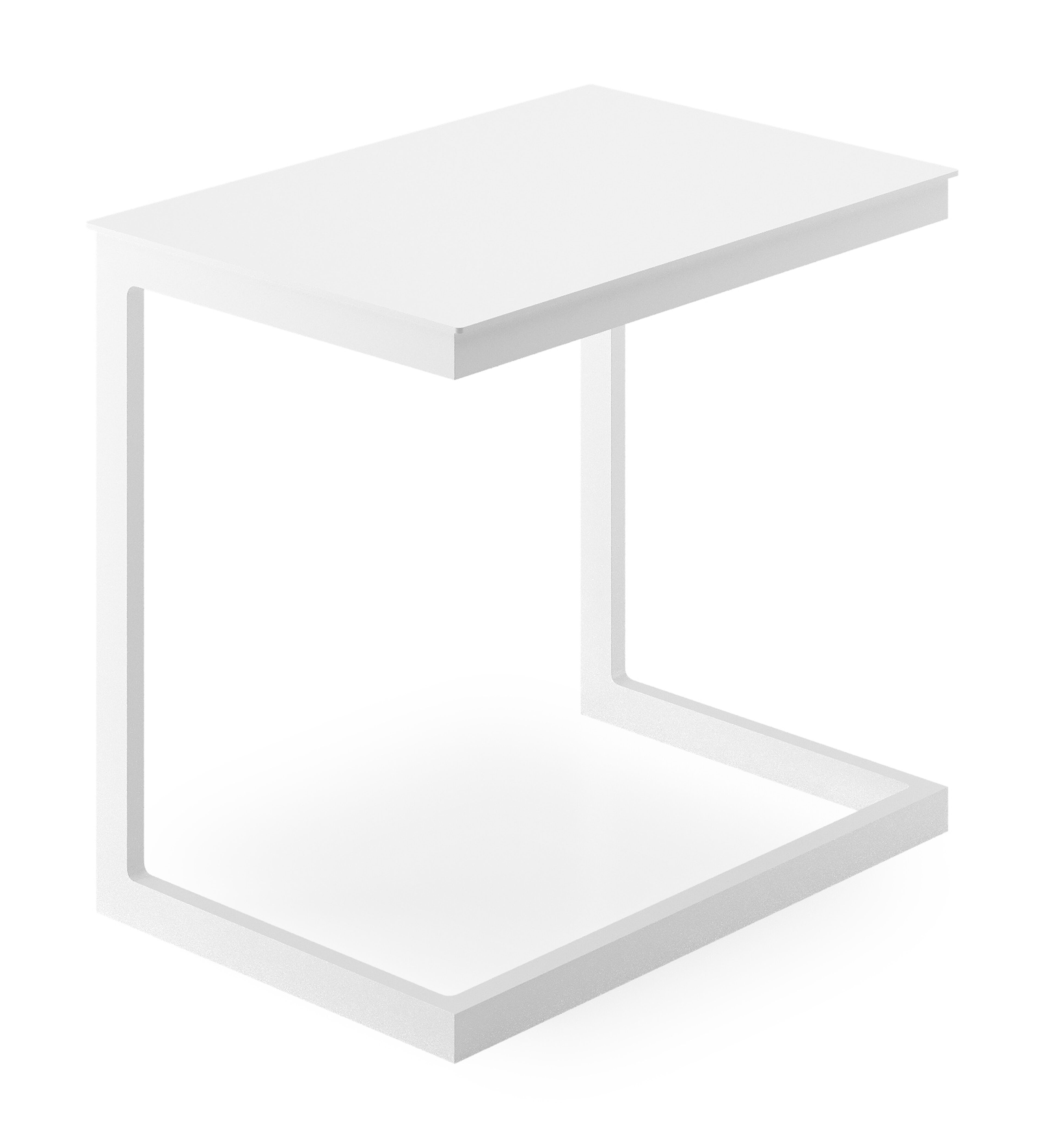 Servio XL bijzettafel in wit aluminium - L 65 x B 45 x H 60 cm