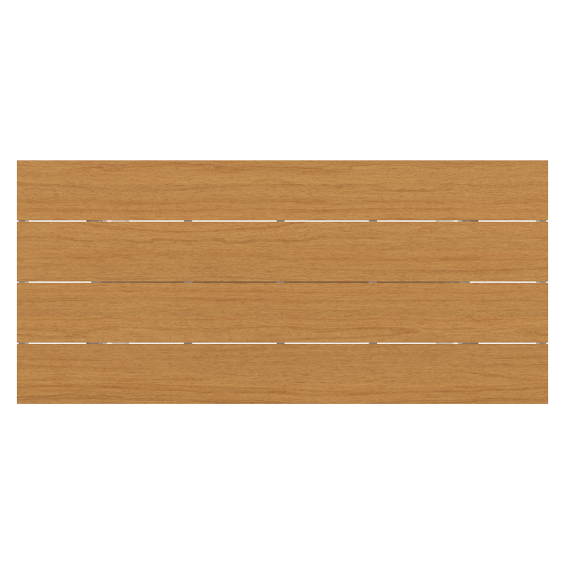 Bahia tuintafel rechthoekig in wit aluminium en polywood - L 200 x B 89 x H 75 cm