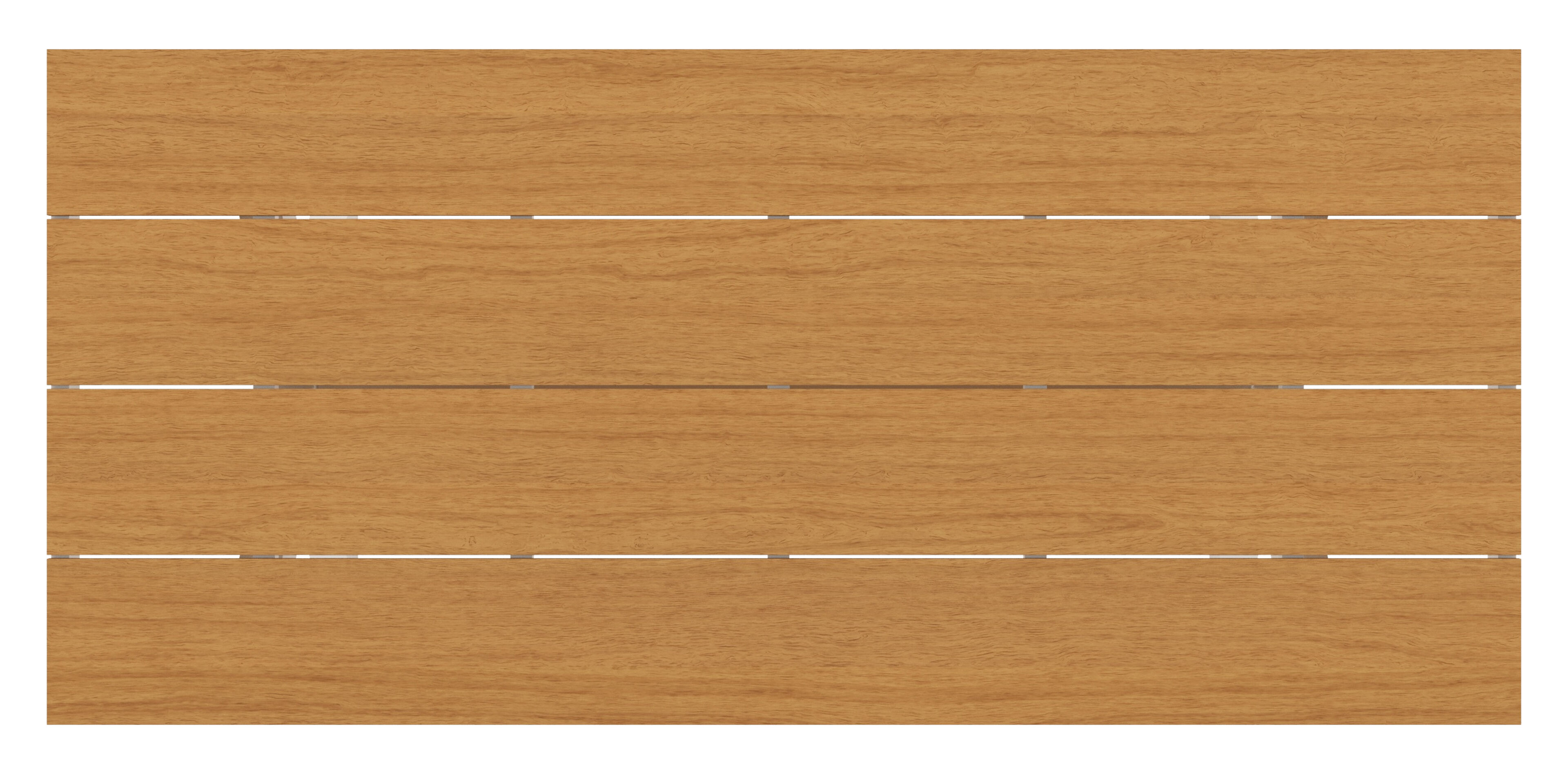 Table de jardin Bahia rectangulaire en aluminium blanc et polywood - Lg. 200 x Lrg. 89 x Haut. 75 cm