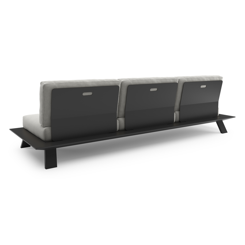 Cesano loungebank in zwart aluminium met lopi ash all weather Sunbrella® luxe kussen
