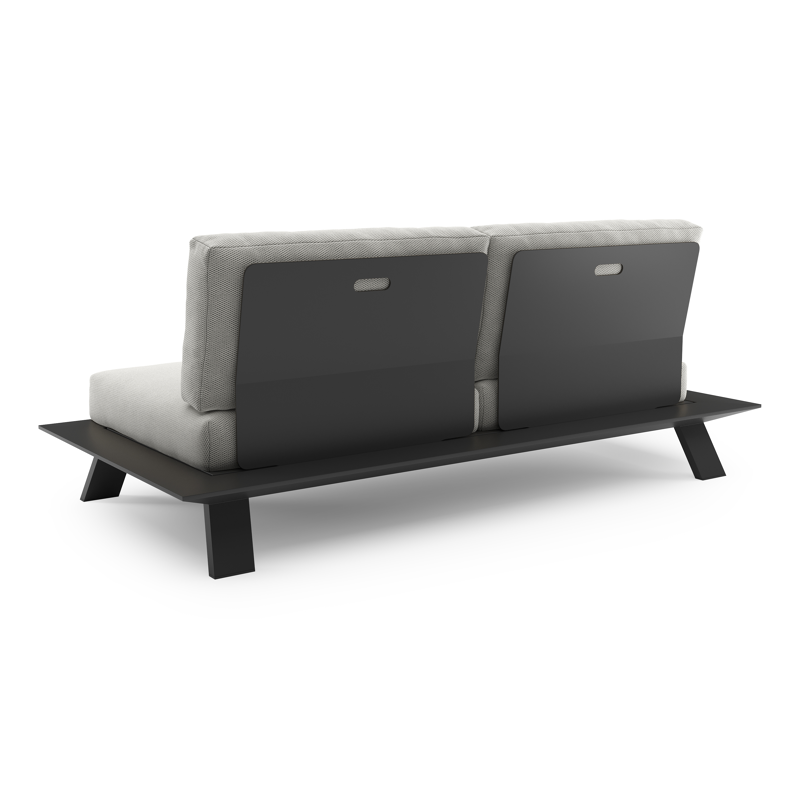 Cesano loungebank in zwart aluminium met lopi ash all weather Sunbrella® luxe kussen
