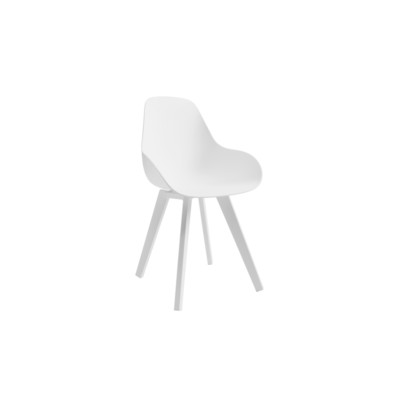 Chaise de jardin Mesa in aluminium blanc et matière synthétique blanc