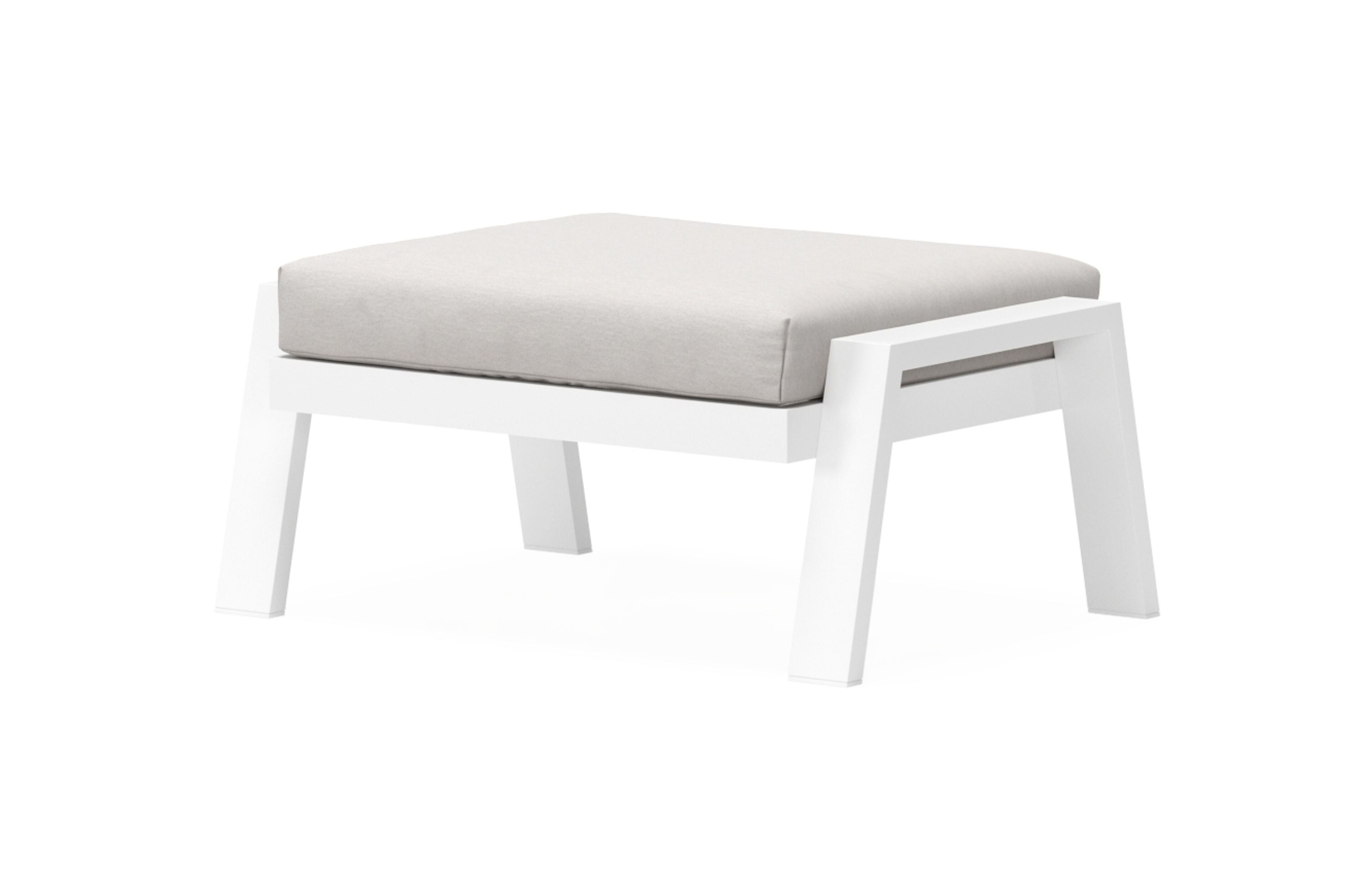 VENETO lounge POUF alu WHITE+AW SUNBRELLA PREMIUM