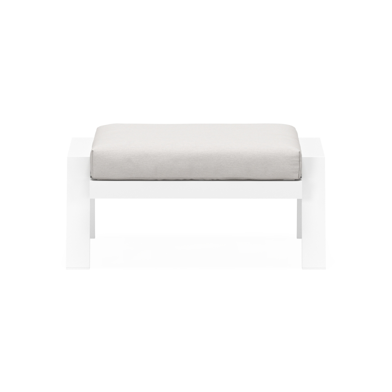 VENETO lounge POUF alu WHITE+AW SUNBRELLA PREMIUM