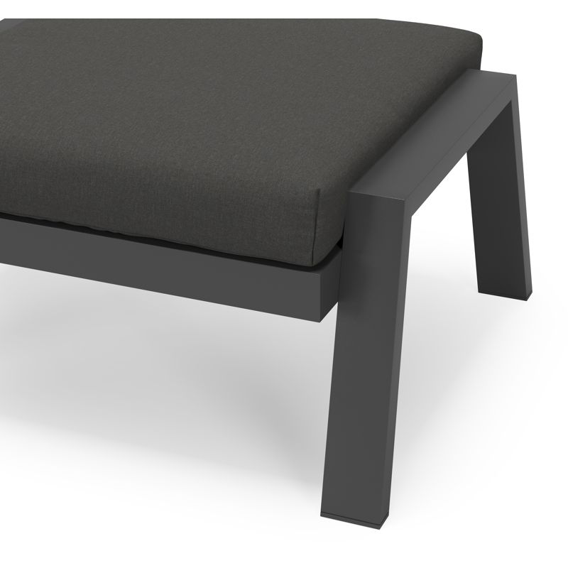 VENETO lounge POUF alu WHITE+AW SUNBRELLA PREMIUM