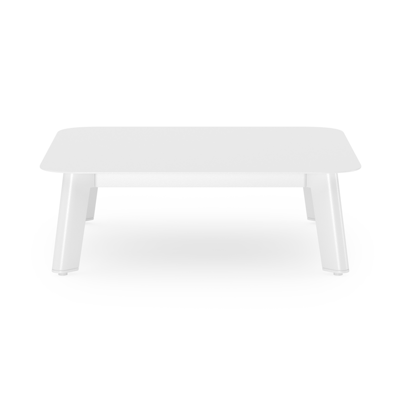 Mosa loungetafel in wit aluminium - L 64 x B 64 x H 21 cm