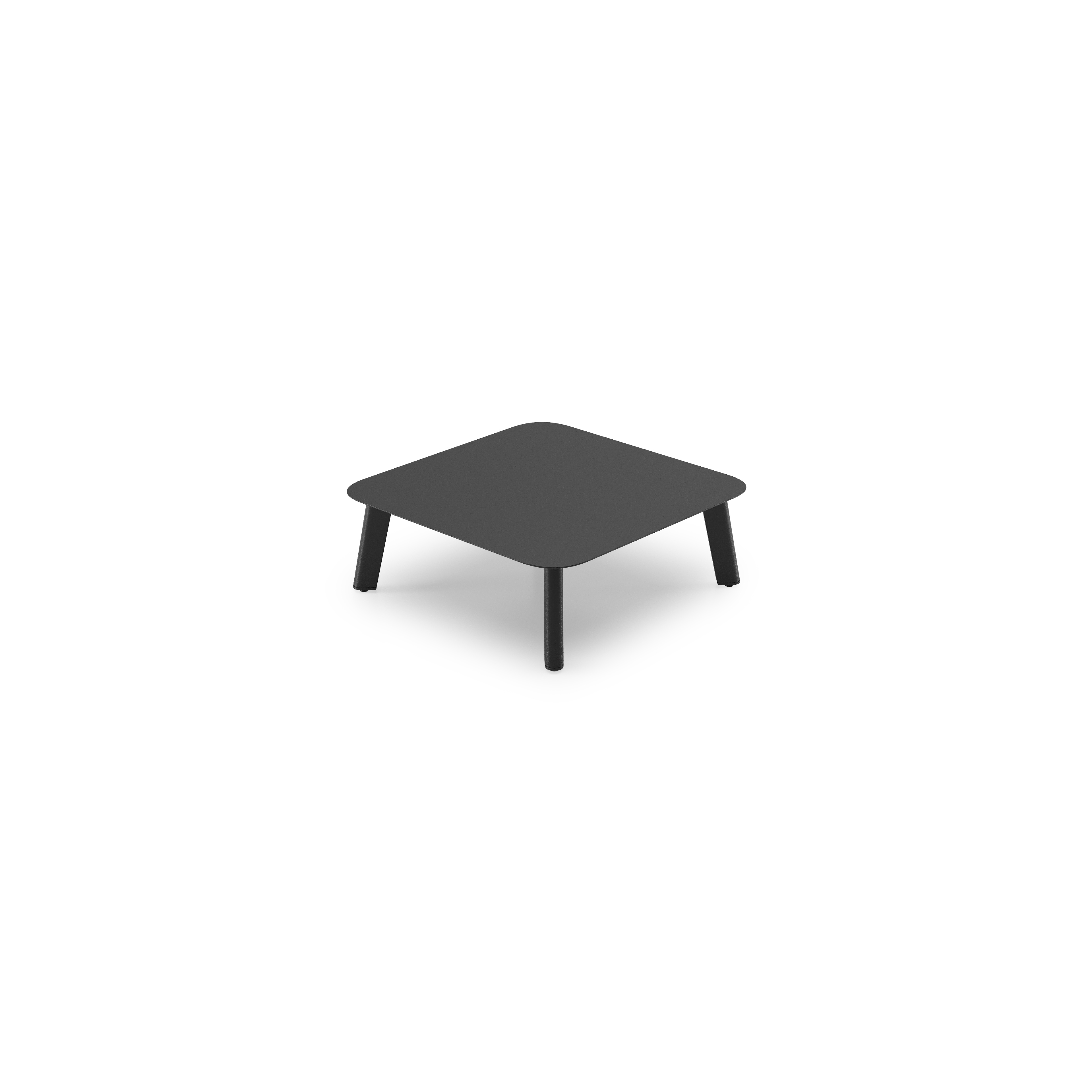 Table basse Mosa en aluminium noir - Lg. 64 x Lrg. 64 x Haut. 21 cm