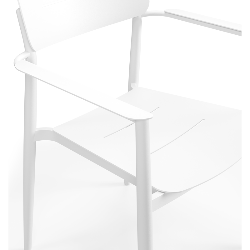 Cosa stapelbare tuinstoel in wit aluminium