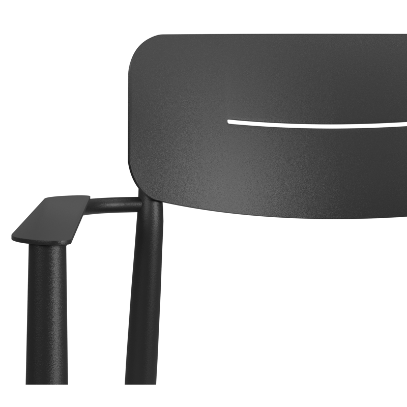 Cosa tuinstoel in zwart aluminium