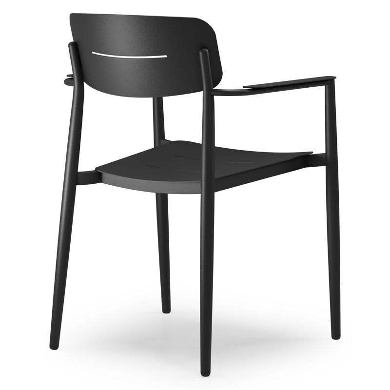 Cosa tuinstoel in zwart aluminium