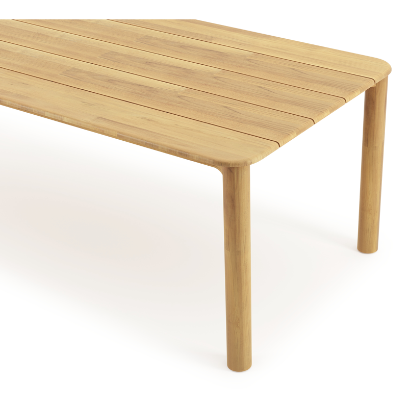 Orso tuintafel rechthoekig afgerond in teak - L 240 x B 100 x H 74 cm