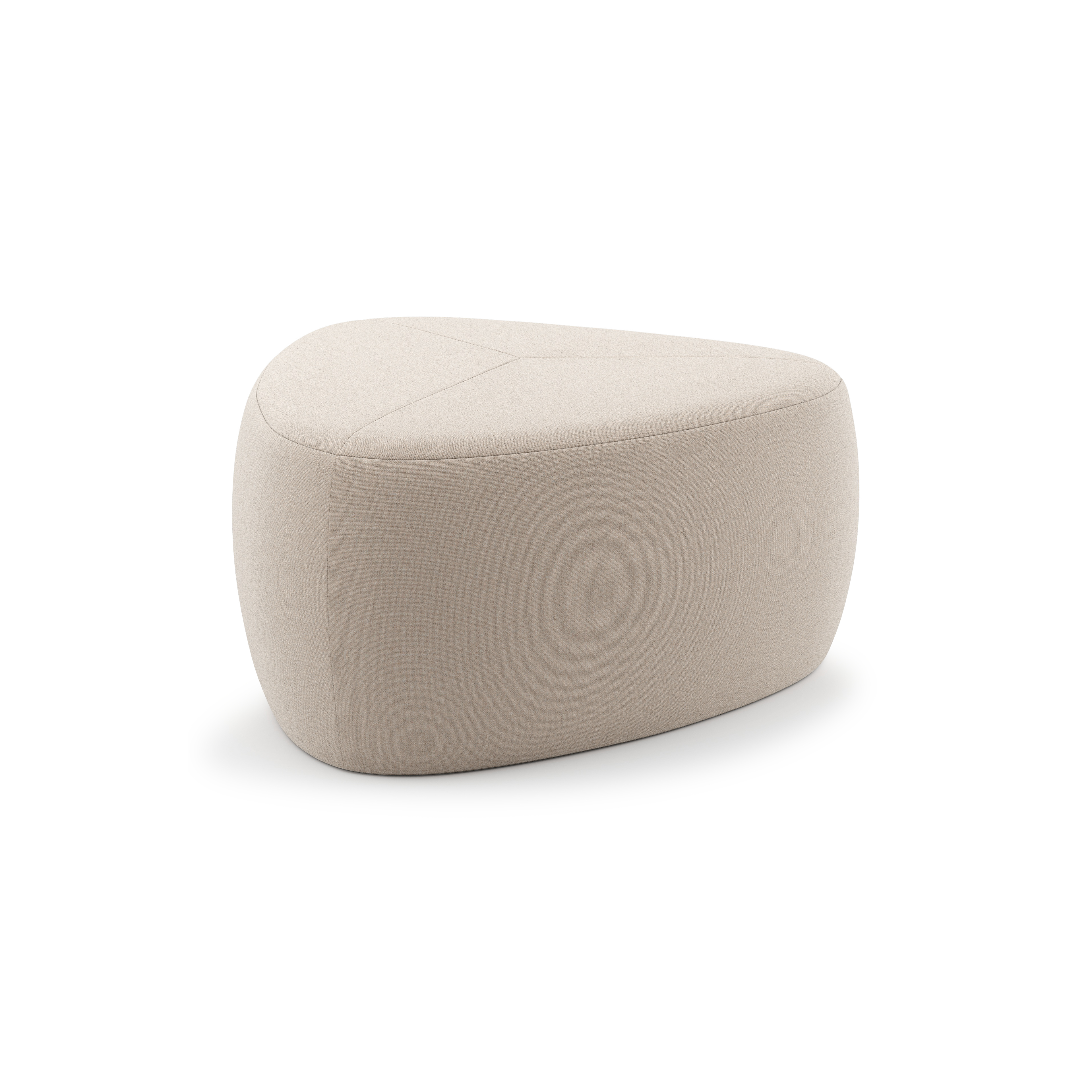 Masso poef in natte linen chalk all weather sunbrella® luxe - B 60 x D 60 x H 35 cm