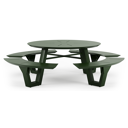 Rondino picknicktafel in groen aluminium - Dia. 236 x - Dia. 236 x H 72 cm
