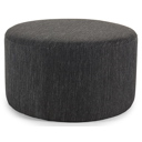 Gozo poef in sky black weather+ softtouch - Dia. 62 x H 38.5 cm