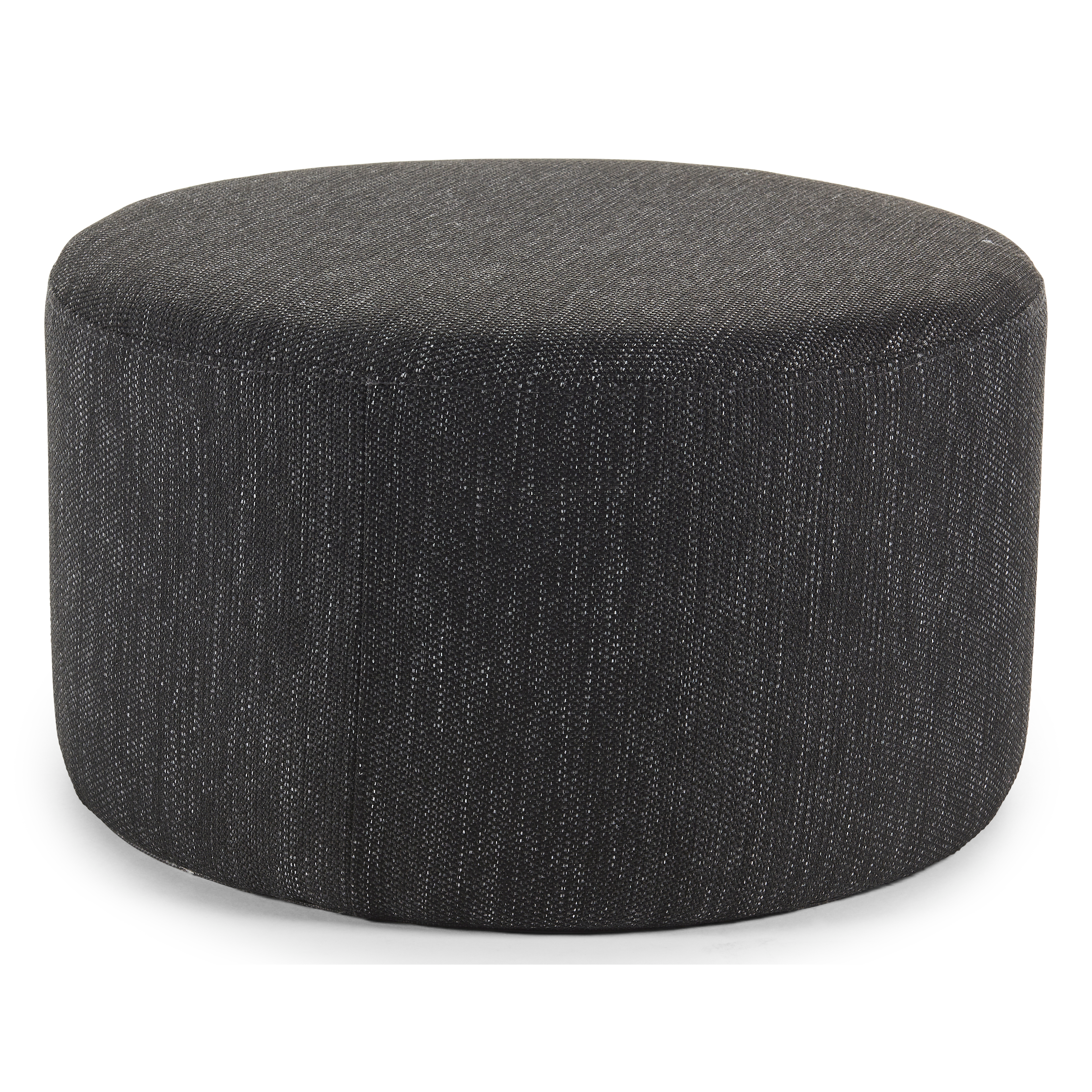 Gozo poef in sky black weather+ softtouch - Dia. 62 x H 38.5 cm