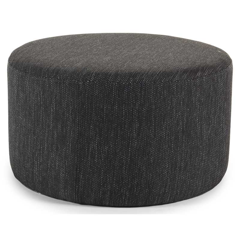Gozo poef in sky black weather+ softtouch - Dia. 62 x H 38.5 cm