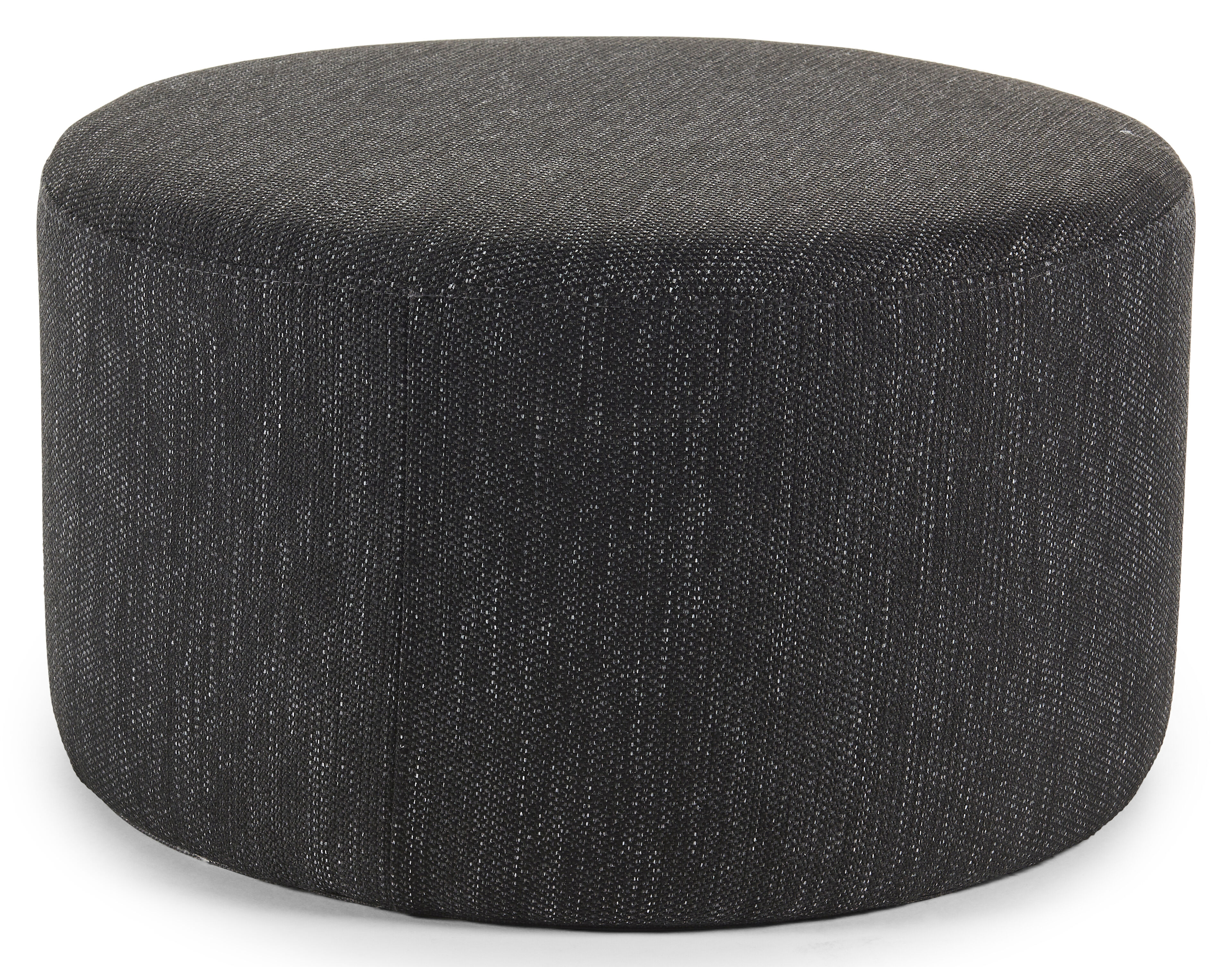 Gozo poef in sky black weather+ softtouch - Dia. 62 x H 38.5 cm
