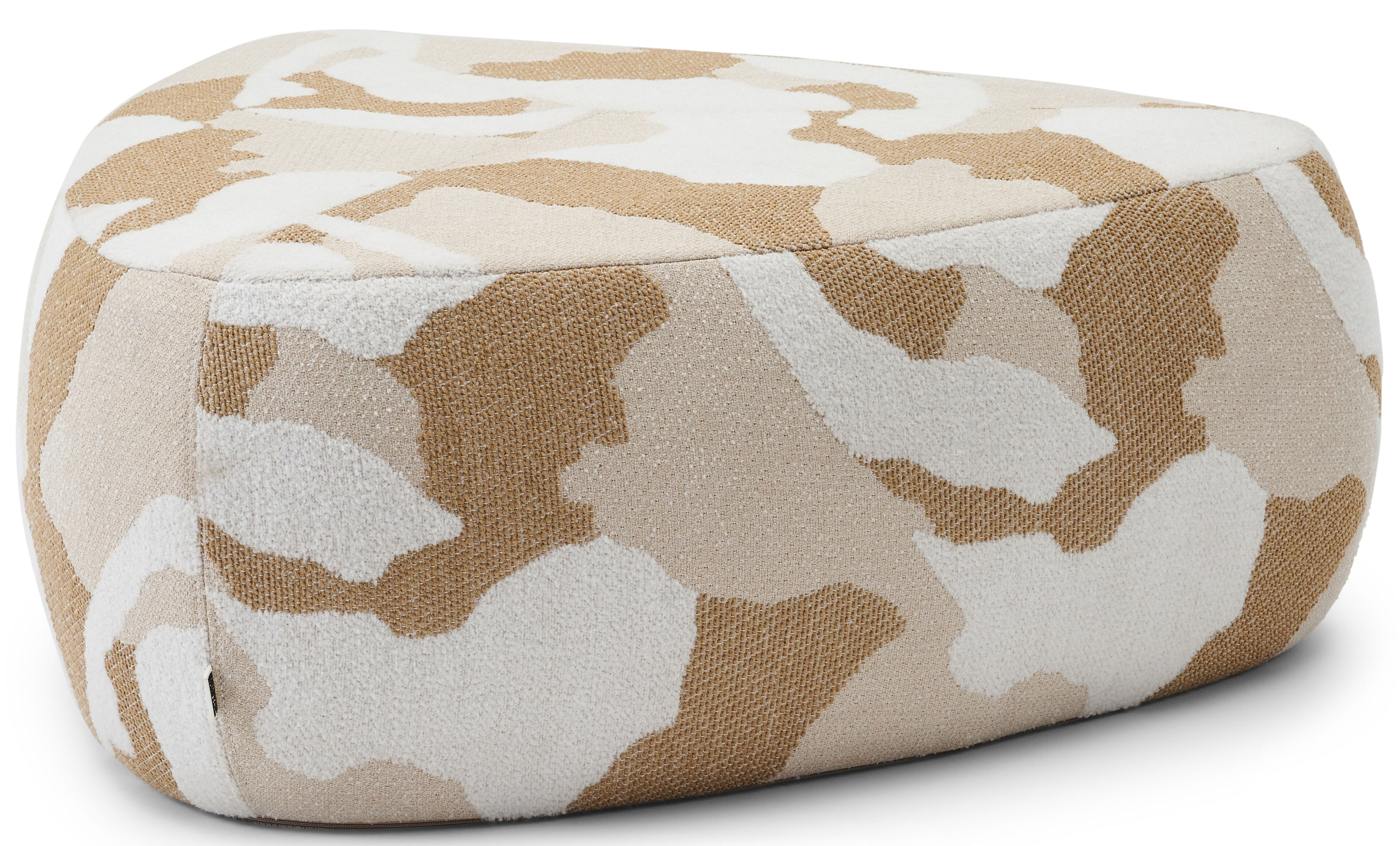 Masso poef in organic beige all weather cosytica - B 90 x D 90 x H 35 cm