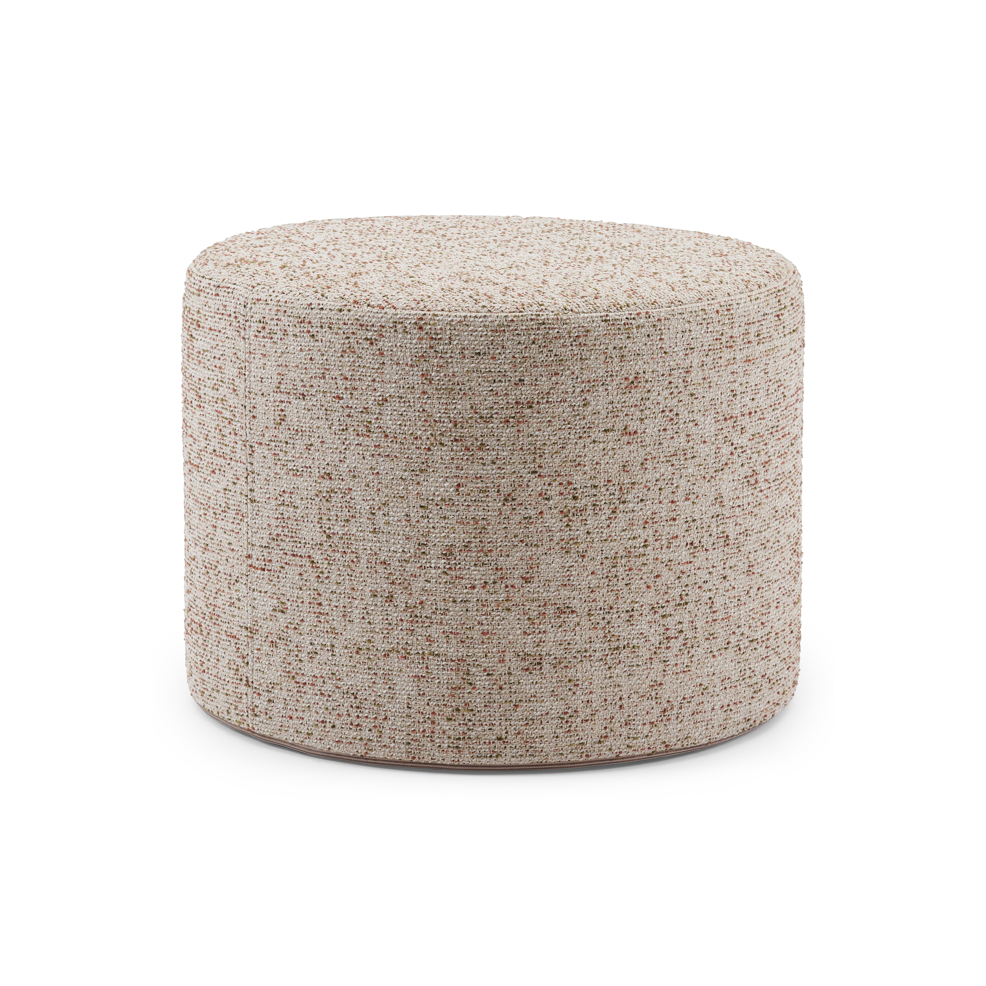 Pouf Masso arrondis en bora jungle All weather Cosytica - Diam. 55 x Haut. 40 cm