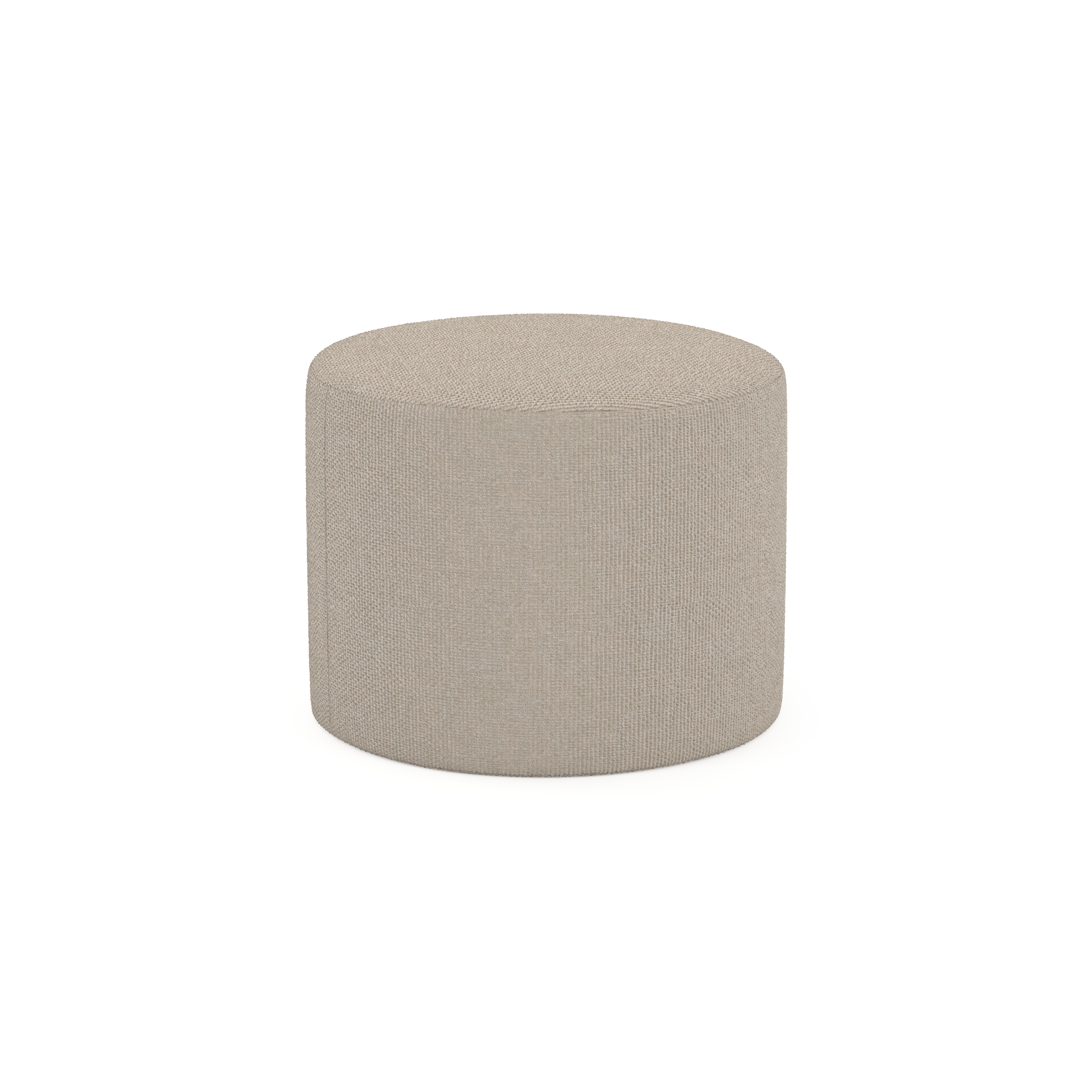 Pouf Masso arrondis en althea chalk All weather Cosytica - Diam. 55 x Haut. 40 cm