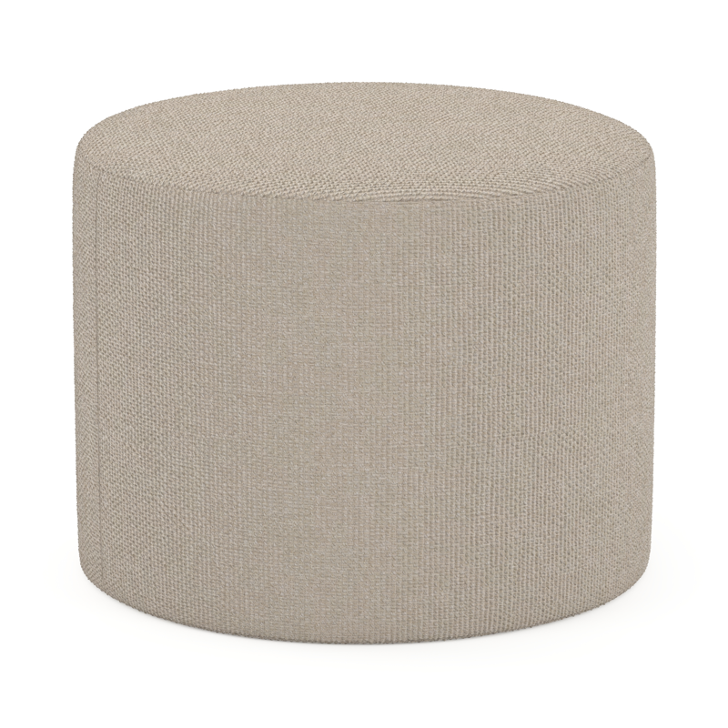 Pouf Masso arrondis en althea chalk All weather Cosytica - Diam. 55 x Haut. 40 cm
