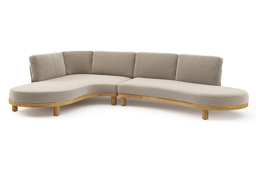 Chaise longue rechts + 2-zit organisch