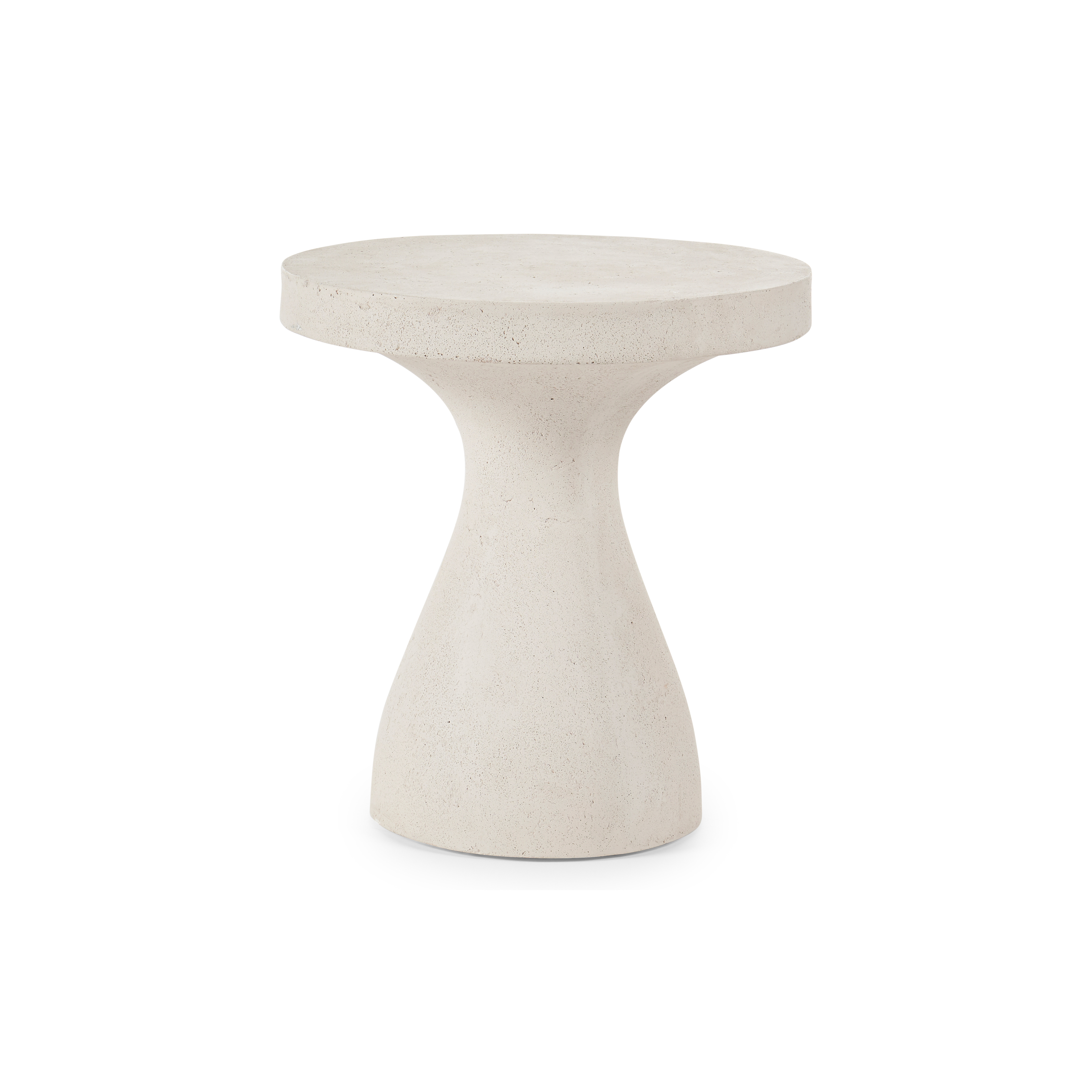 Lomo bijzettafel in beige beton - Dia. 50 x H 54 cm
