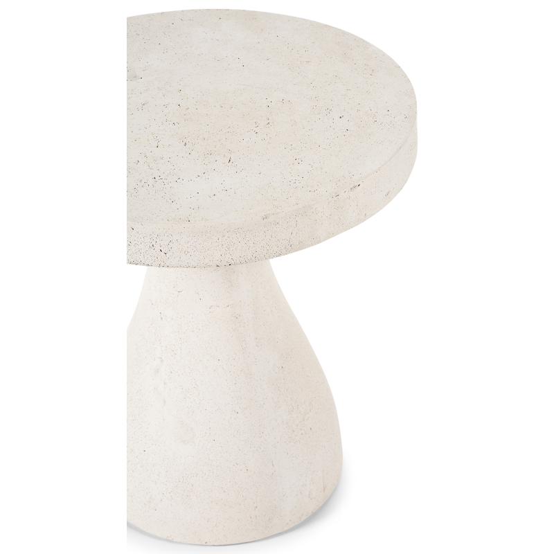 Lomo bijzettafel in beige beton - Dia. 50 x H 54 cm