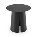 Table d'appoint Avila en aluminium noir - Diam. 45 x Haut. 39 cm