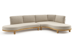 Chaise longue gauche+ 2 places organique